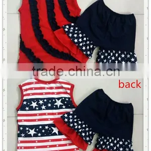 Kids Girls July 4th Day Clothes Sets Children Patriotic July 4th Outfits Boutique 4th Of July Clothing Sets thumbnail-5