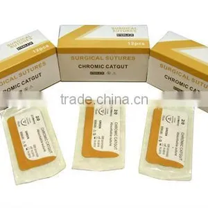 CHROMIC CATGUT WITH NEEDLE SURGICAL SUTURE , CE ISO thumbnail-1