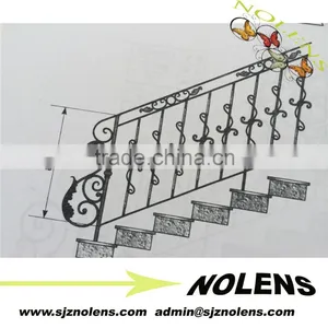 NL831-08Straight Wrought Iron Railing/indoor Wrought Iron Staircase/outdoor Wrought Iron Railings thumbnail-1