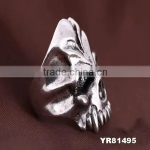 Punk Rock Skeleton Skull Hang Ring in Zinc Alloy, Mens Jewelry thumbnail-1