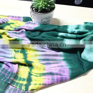 Fashionable Polyester Cotton Ties Dye Long Scarf Viscose Scarf thumbnail-1