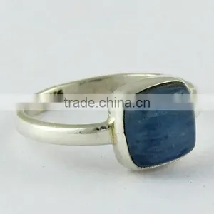Natural Beauty Blue Kyanite 925 Sterling Silver Ring thumbnail-1