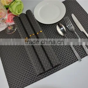 High Quality PVC Placemat Pure Color8*8 Dark Grey 45*30cm 110g Table Decoration thumbnail-5