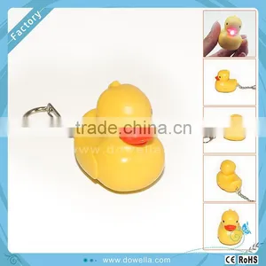 Fashion Animal Shaped 1 Led Rubber Duck Keychain thumbnail-1