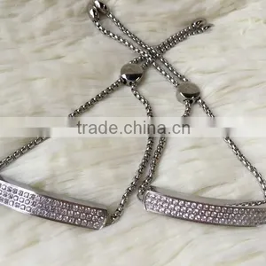2015 Fashion Design Handchain Bracelet and Stainless Steel Bracelet With Zircone Stone by CZ Setting thumbnail-6