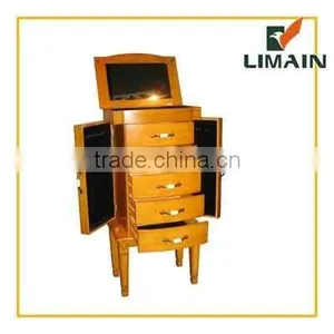 LiMain New Standing Wooden Jewelry Chest thumbnail-1