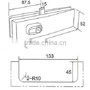 China Supplier Stainless Steel Glass Door Lock Patch Fitting (DL-030) thumbnail-2
