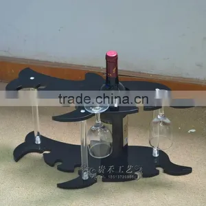 10mm Black Acrylic 3 Column Service Tray Wine Display Rack thumbnail-3