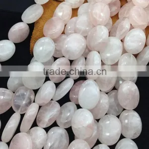 Wholesale Semi Precious Gemstone Rose Quartz Oval-shaped Beads thumbnail-1