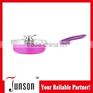 16cm Aluminum Ceramic Sauce Pan/Induction Die Cast Sauce Pan With Glass Lid thumbnail-1