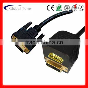 GT3-1074 DVI (24+5) Male to DVI (24+5) Female+HDMI Female A) GOLD B) NICKEL thumbnail-1