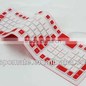 USB Flexible Silent Silicone Soft Folding Keyboard thumbnail-1