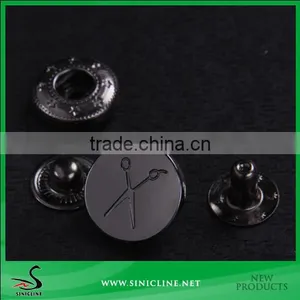 Sinicline Brand Logo Metal Button Snap Button 4 Parts Button thumbnail-1