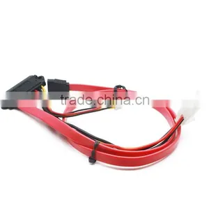 7+15 Pin Female Sata Cable to 7 Pin Female Serial ATA Cable With 4 Pin Big and Small 4 Pin Power Cable thumbnail-4