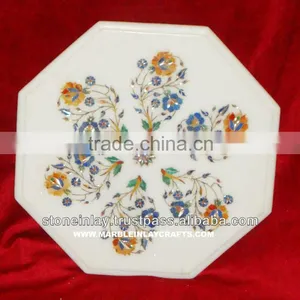 Exclusive Marble Inlay Table Top Pietra Dura TableTop thumbnail-1