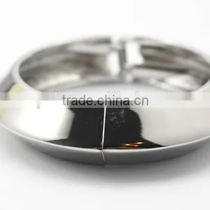 Fashion Blank Chunky Adjustable Alloy Bangle Mirror Polished thumbnail-1