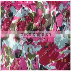 100% Polyester Japanese Silk Chiffon Floral Printed Fabric thumbnail-5