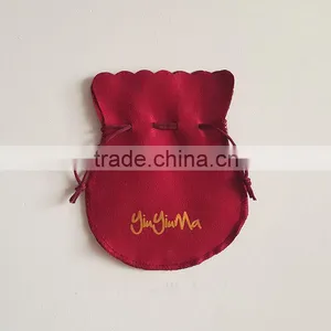 High Quality Velvet Fabric Pouch for Earings With Silver/golden Logo thumbnail-1