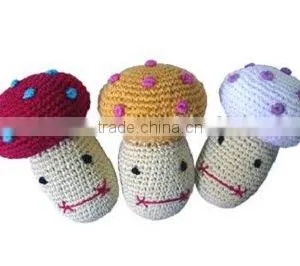Colorful Pet Crochet Toy (Mushroom Baby) thumbnail-1