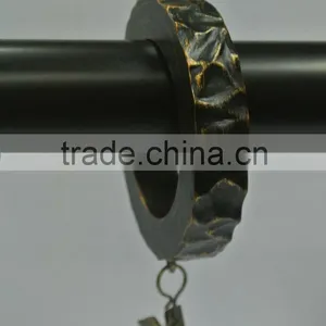 Modern Curtain Rod Rings With Clips For 1", 1-1/4" and 1-1/2" Curtain Rods, Modern Window Treatments thumbnail-2