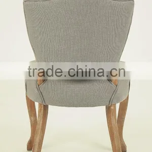Fabric Optional Button Design Coffee Room Use Upholstered Side Chair/wooden Dining Chair (CH-273-OAK) thumbnail-3