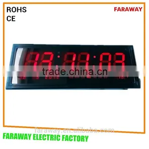 High Accurancy 3" Red/green/blue/yelow Led Digital Calendar Wall Clock thumbnail-1
