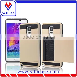 2 in 1 Card Holder Tpu+pc Hard Back Case for Samsung Note 4 thumbnail-6