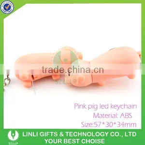 Kids Promotional Items Led Sound Little Pig Keychain,Led Pig Key Ring,Led Pig Key Chain thumbnail-5