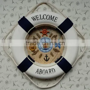 Life Preserver Wall Art - Clock 13.8" thumbnail-1