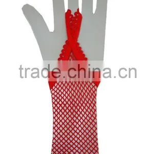 Fishnet Long Gloves Party Fancy Dress Bride Wedding Mesh Glove thumbnail-3