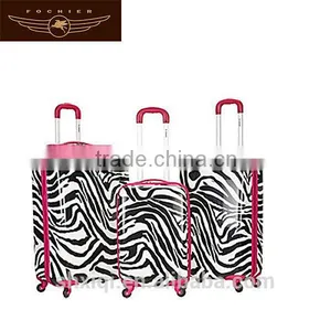 Girls Travel Luggage pc Abs Trolley Zebra Luggage Sets Hard Suitcase thumbnail-1