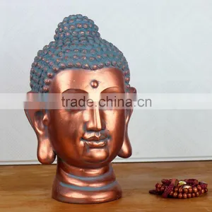 Hot Sale Desktop Decoration Bronze Buddha Head For Sale thumbnail-5