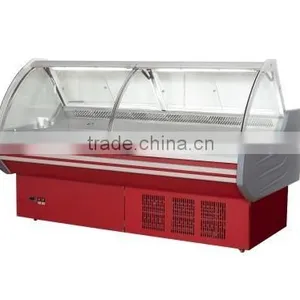 Deli Case/supermarket Refrigerator Showcase/curved Glass Serve Over Cooler/display Cooler thumbnail-2