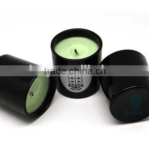Unique Scented Candle Matte Black Glass Jars thumbnail-1