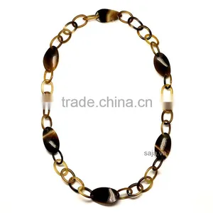 Buffalo Horn White, Buffalo Horn Jewelry, Buffalo Horn Necklace SHN-452 thumbnail-1