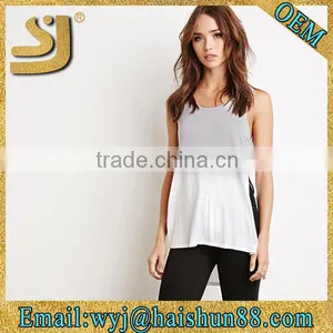 Simple Fashion Round Neck Ladies Sleeveless t Shirts thumbnail-1