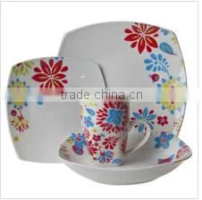 16 Pcs Porcelain Dinner Set in Square Shape,square Houseware thumbnail-5