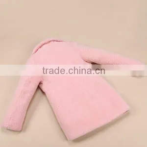 Girls Sky Blue Fur Coat Clothing , Winter Fur Clothing Sky Blue thumbnail-3