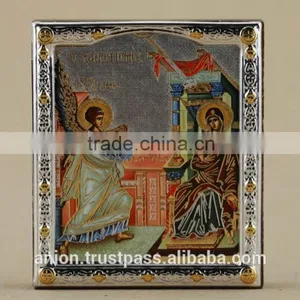 Greek & Russian Orthodox Wooden Icon. Annunciation. Small Size thumbnail-2