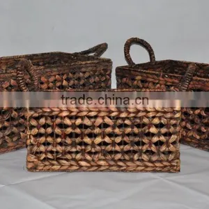 Beautiful Water Hyacinth Basket With Handle thumbnail-2