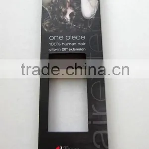 Custom Hair Packaging With Clear Window /wholesale Cheap Hair Extension Packaging/hair Extension Packaging thumbnail-1