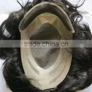 Indian Hair Toupee With French Lace thumbnail-1