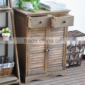 Living Room Solid Wood Shutter Shoes Collect Racks ,storage Cabinet thumbnail-3