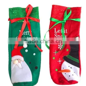 Santa Claus Sheath Gift Sheath CHAMPAGNE Sheath ,bottle Use Ather Christmas Sheath 13*32cm thumbnail-2