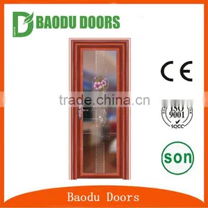Baodu Smoked Aluminum Alloy Glass Interior Kitchen Door Design thumbnail-1