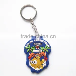 Wholesale Letter Printing Funny Soft Rubber Key Chain Metal Animal Key Ring Manufacture thumbnail-1