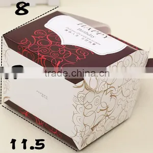 Brown Middle Paper Cake Box With Handle Cracker Box Muffin Box Mousse Box Chicker thumbnail-1