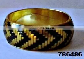 Indian Brass Metal Fashion Bangle Bracelet Weaved thumbnail-1