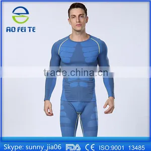 Men's Cool Dri Fit Compression Baselayer Short Sleeve T Shirts, Crew Neck Stretch Slimming Body Shaper Top Shirt thumbnail-3