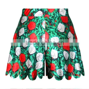Cheap Price High Waist Shorts For Women Flowers Custom Designs Pants N14-28 thumbnail-1